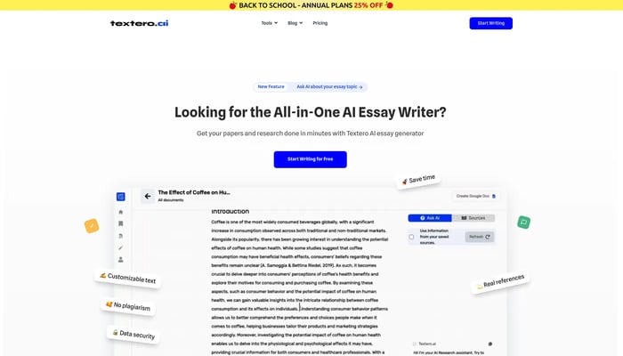 Textero AI Essay Writer