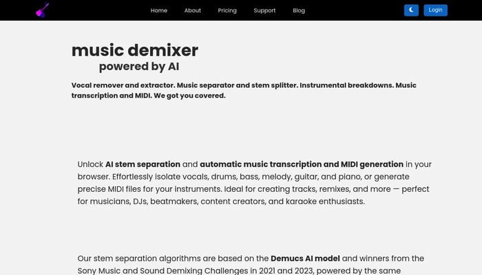 Music Demixer