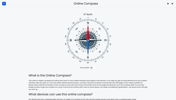 Online Compass