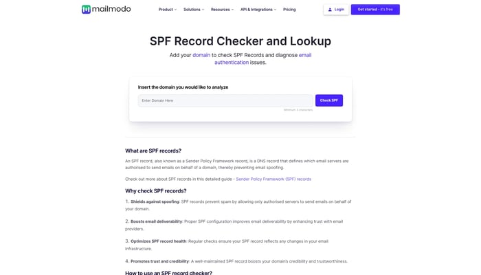 SPF Record Checker