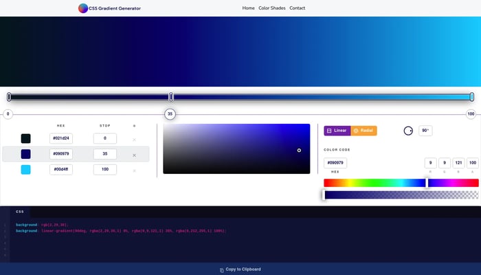 CSS Gradient Generator