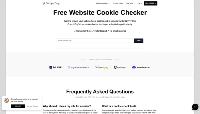 Cookie Checker