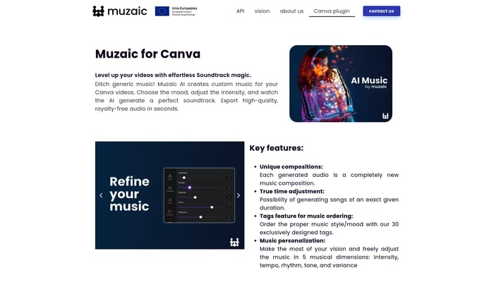 Muzaic for Canva