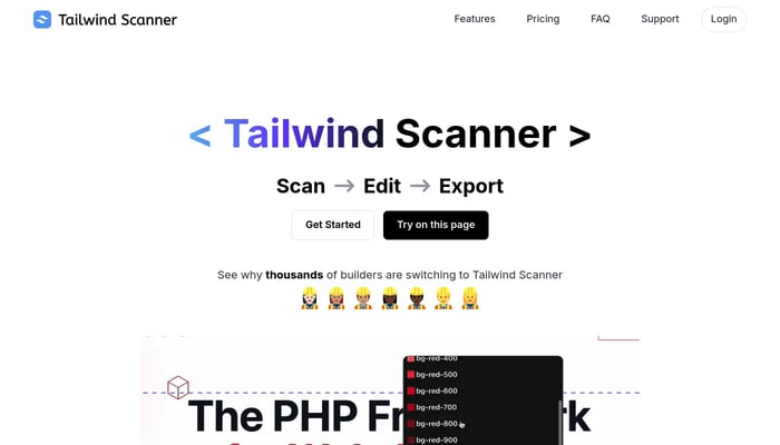 Tailwind Scanner