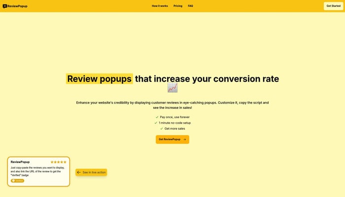 ReviewPopup.io