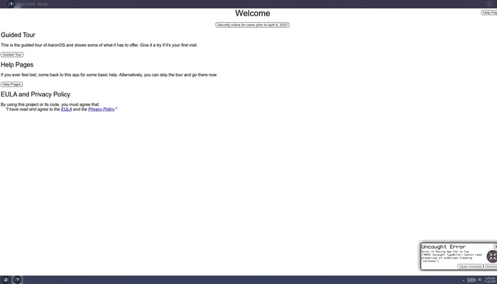 aaronOS - OS that runs on your browser