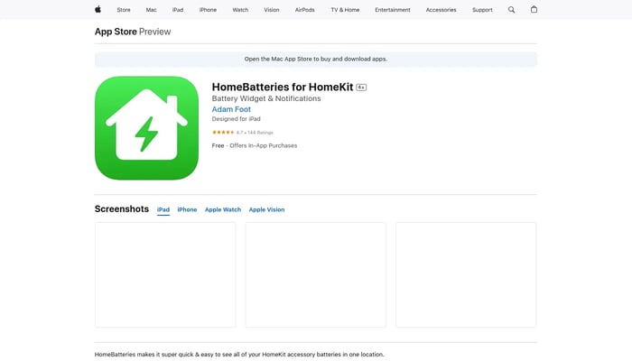 HomeBatteries for HomeKit