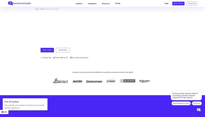 Kommunicate with Spreadsheets