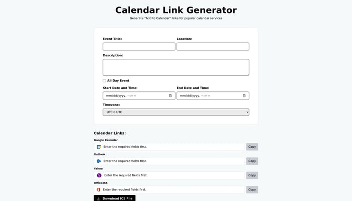 Calendar Link Generator