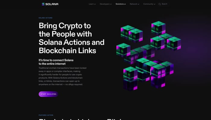 Blockchain Links and Solana Actions 