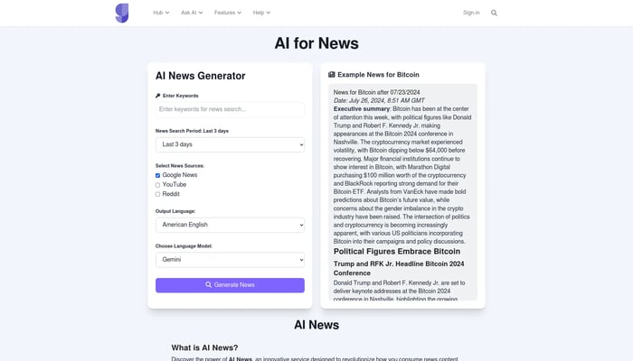 AI for News