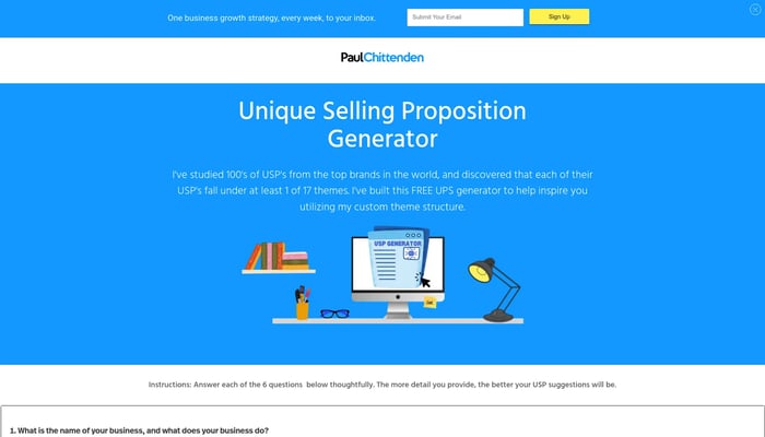 Unique Selling Proposition Generator