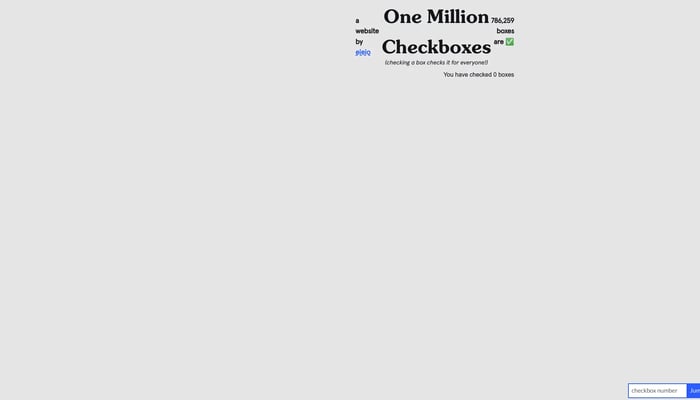 One Million Checkboxes