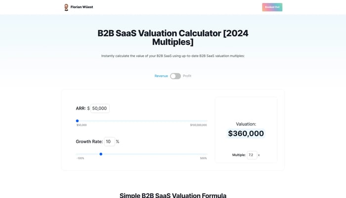 B2B SaaS Valuation Calculator