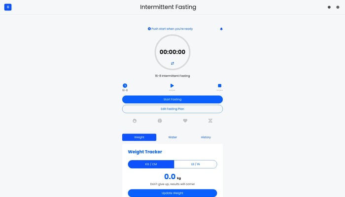 Online Intermittent Fasting Tracker