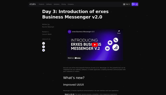 erxes Business Messenger v2.0