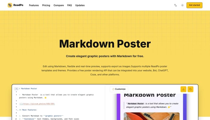 Markdown To Poster Editor