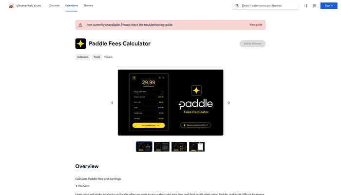 Paddle Fees Calculator