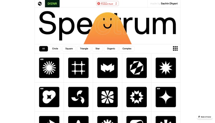 Spectrum - free vector shapes