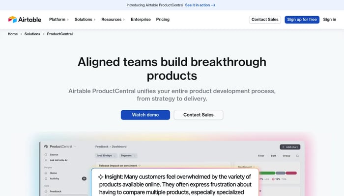 Airtable ProductCentral