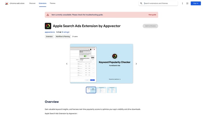 Apple Search Ads Extension