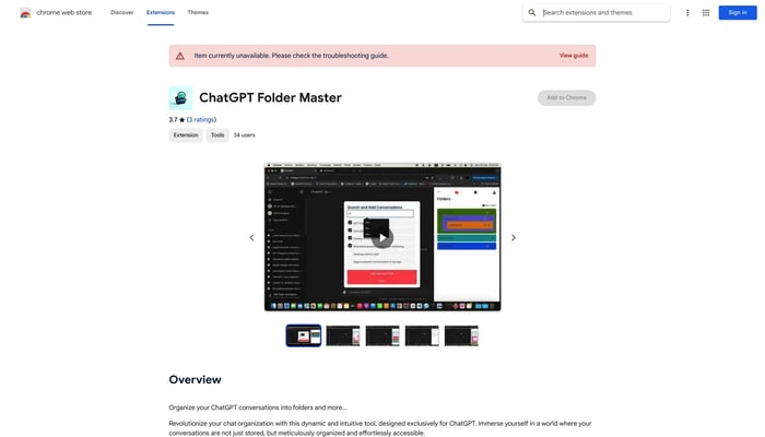 ChatGPT Folder Master