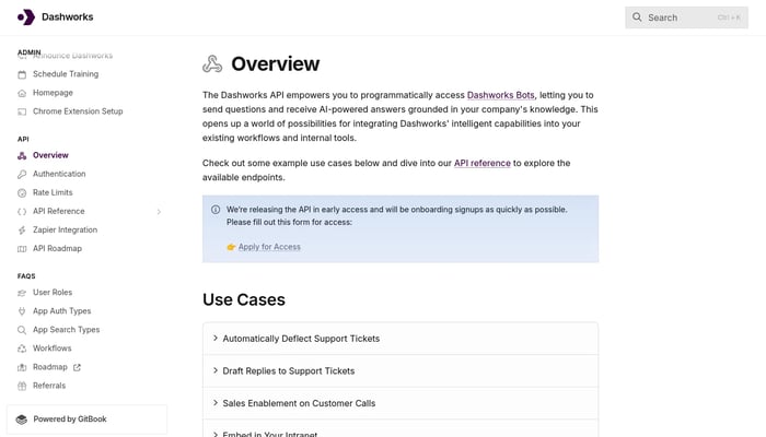 Dashworks Answer API