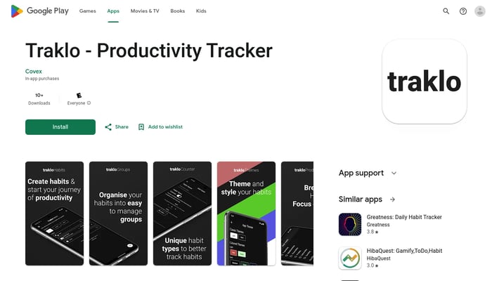 Traklo Productivity Tracker