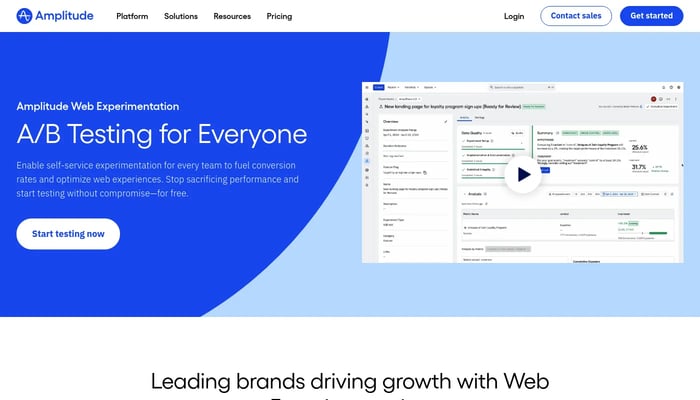 Amplitude Web Experimentation