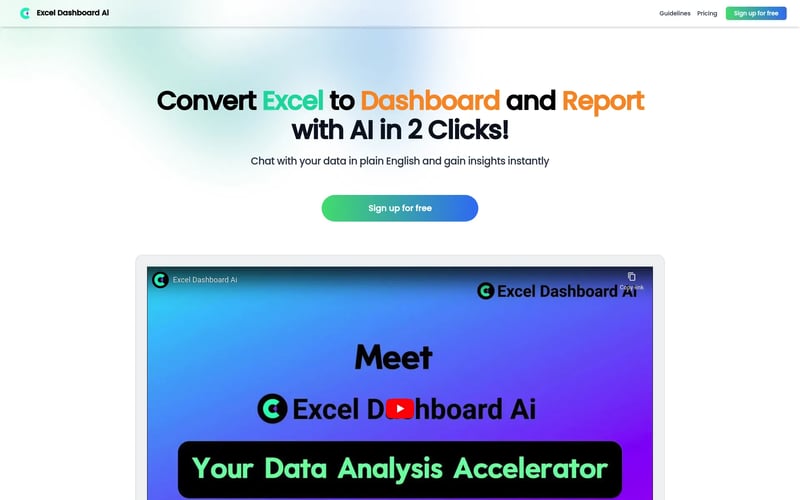 Excel Dashboard Ai