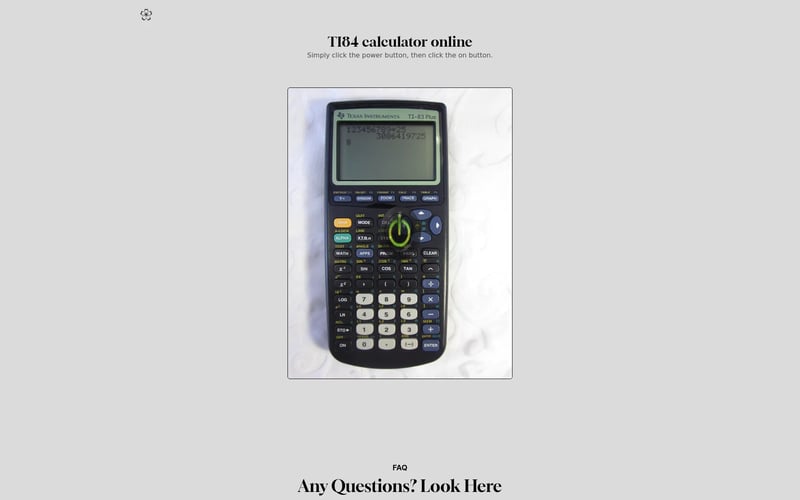 TI84 calculator online