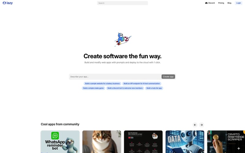 Lazy AI - Create software the fun way