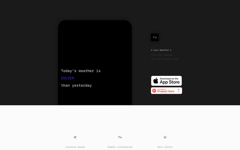 Lazy Weather app
