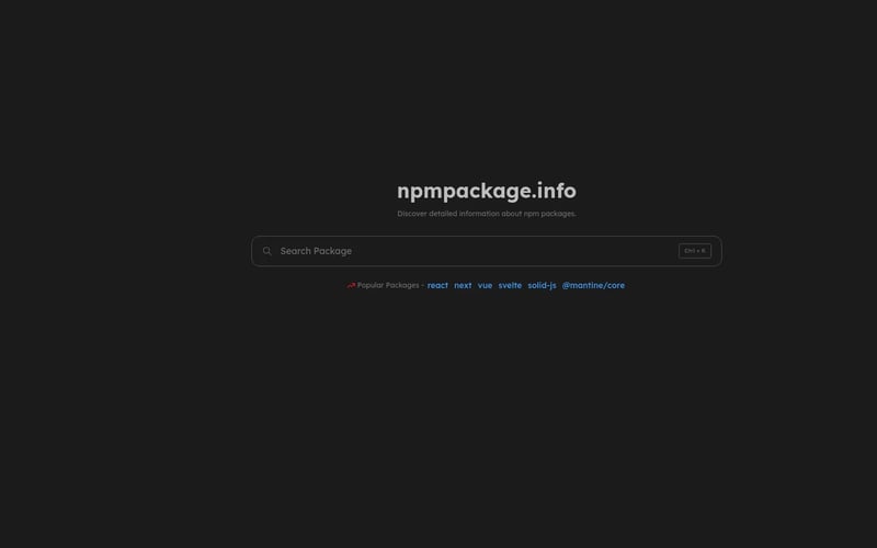 npmpackage.info