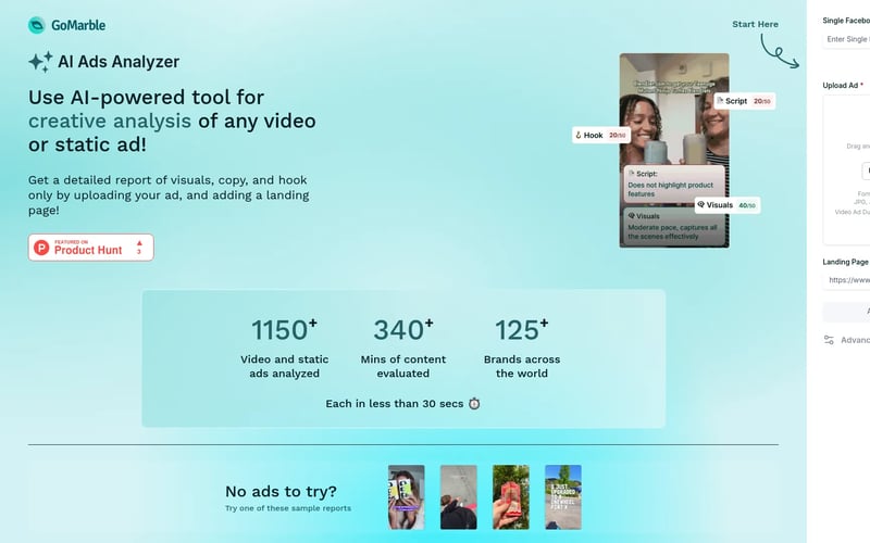 AI Ads Analyzer by GoMarble