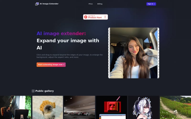 AI image extender