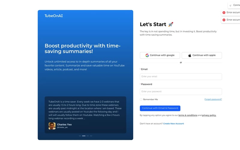 TubeOnAI - Boost Productivity, Save Time