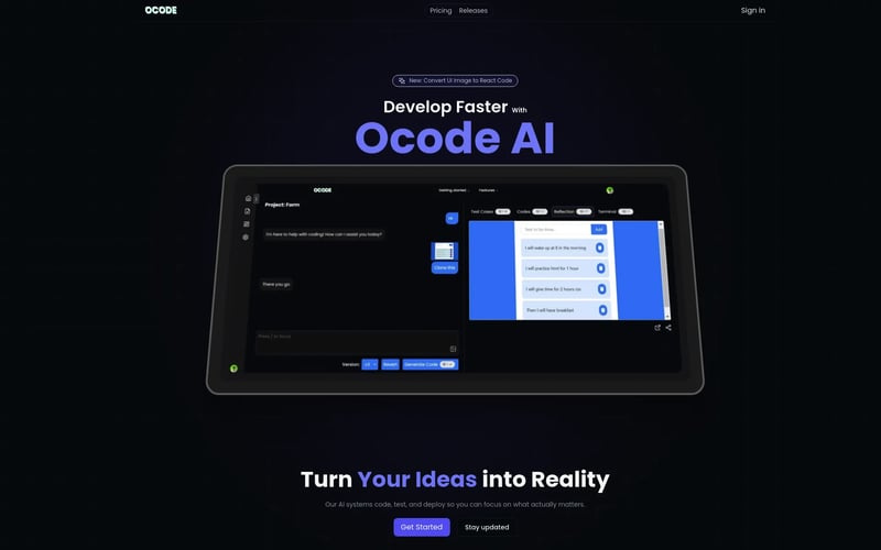 Ocode Image to Code AI