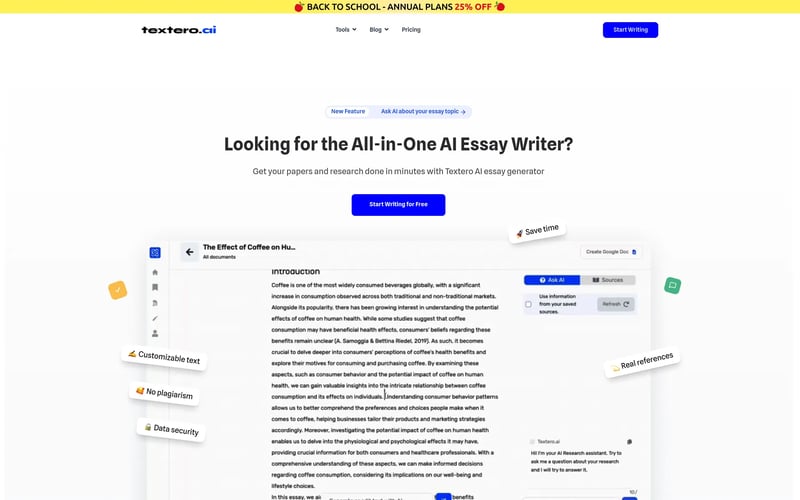 Textero AI Essay Writer