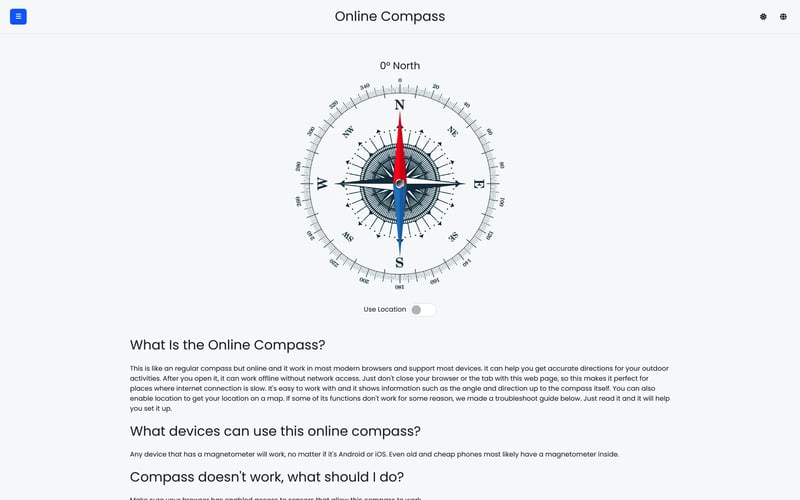 Online Compass