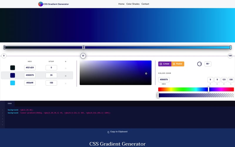 CSS Gradient Generator