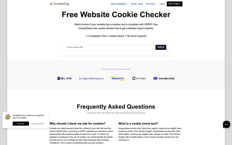 Cookie Checker