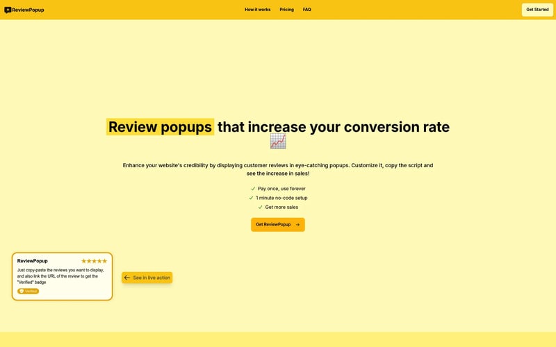 ReviewPopup.io