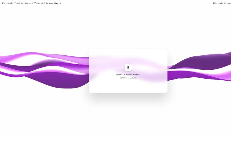 Video to Sound Effects by ElevenLabs