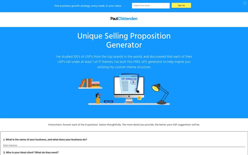 Unique Selling Proposition Generator