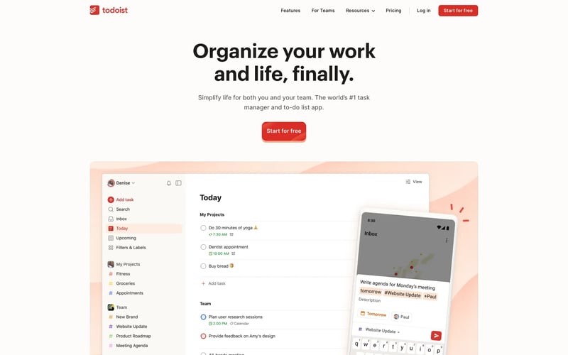 Weekly Calendar in Todoist