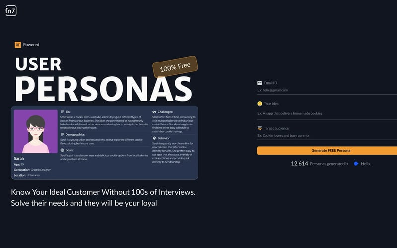 Helix Free User Persona Generator
