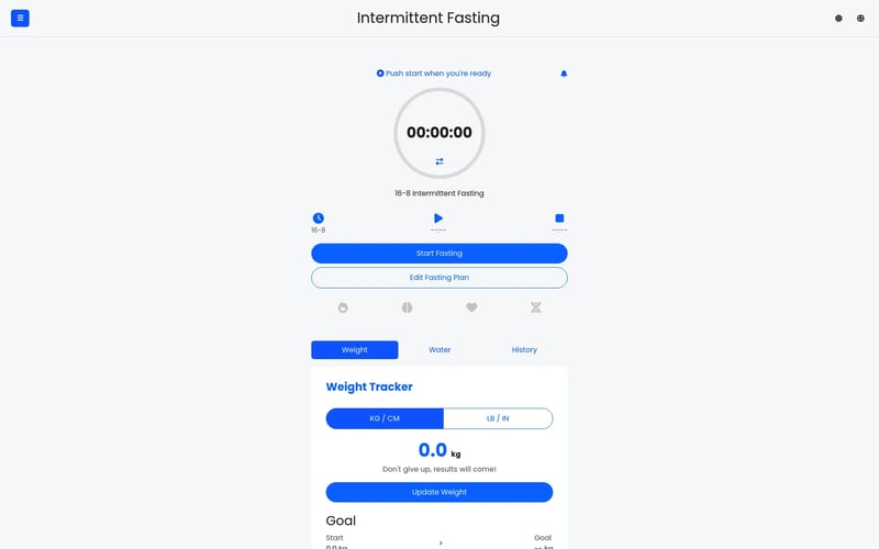 Online Intermittent Fasting Tracker
