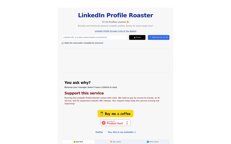 LinkedIn Roaster