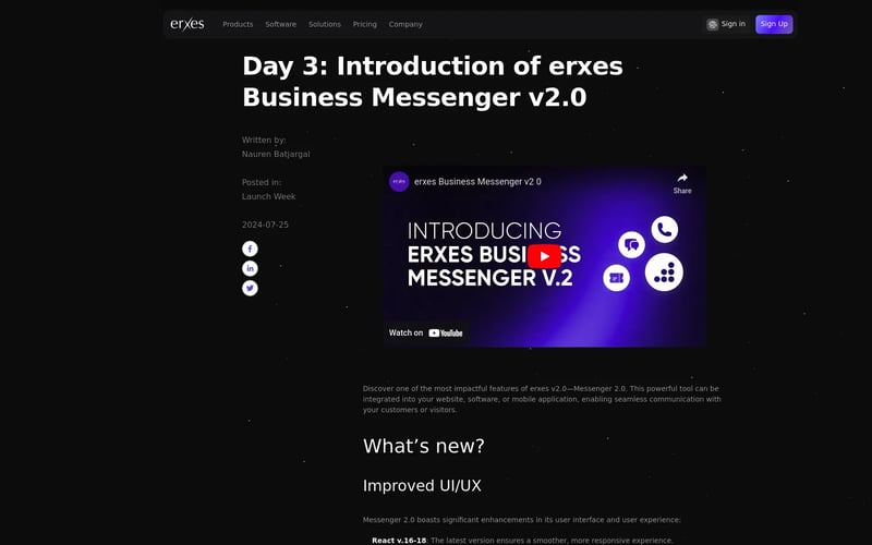 erxes Business Messenger v2.0